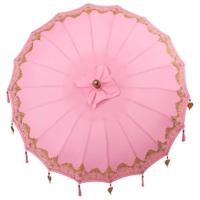 Parasol Anders Roze x 260 cm Katoen en massief hout - thumbnail