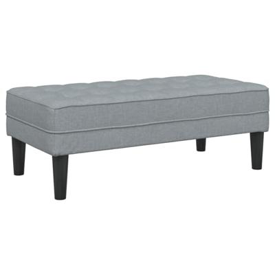 Bankstel met kussen 2 pcs Lichtgrijs Polyester