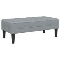 Bankstel met kussen 2 pcs Lichtgrijs Polyester - thumbnail