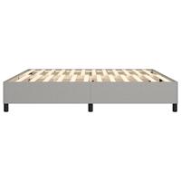Boxspringframe stof lichtgrijs 200x200 cm - thumbnail