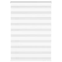 VidaXL Zebra rolgordijn 115x150 cm stofbreedte 110,9cm polyester wit - thumbnail