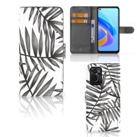 OPPO A76 | A96 Hoesje Leaves Grey - thumbnail