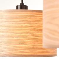 Brilliant HanglampRomm 3-lichts zwart met houtbruin - 99491/76 - thumbnail