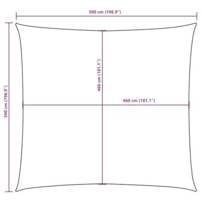 VidaXL Zonnescherm vierkant 5x5 m oxford stof zwart