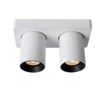 Lucide NIGEL - Plafondspot - LED Dim to warm - GU10 - 2x5W 2200K/3000K - Wit