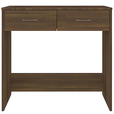 Bureau 80x40x75 cm bewerkt hout bruineikenkleurig Bureau 80x40x75 cm bewerkt hout bruineikenkleurig