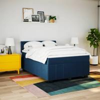Boxspring met matras stof blauw 160x200 cm - thumbnail