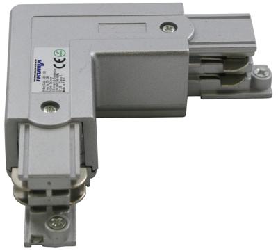 Haakse hoek verbinding voor een spanningsrail links aluminium 169-011