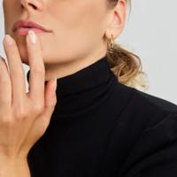 TFT Oorringen Geelgoud Op Zilver Glanzend - thumbnail