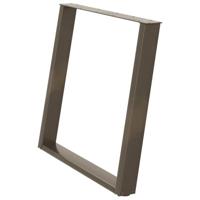 Eettafelpoten 2 st U-vormig 90x(72-73) cm staal naturel - thumbnail