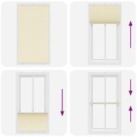 Pliss rolgordijn 105x200cm stofbreedte 104,4cm polyester crme - thumbnail