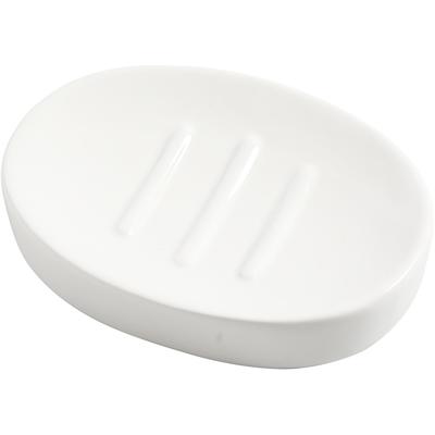 Creativ Company Zeepbakje, h: 2,5 cm, l: 13,5 cm, b: 10 cm, wit, 1 stuk