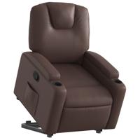 Sta-op-fauteuil verstelbaar kunstleer bruin - thumbnail