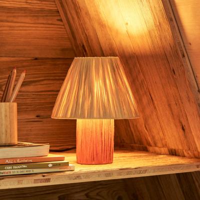 Kave Home Tafellamp 'Pulmi' Raffia, 25cm hoog