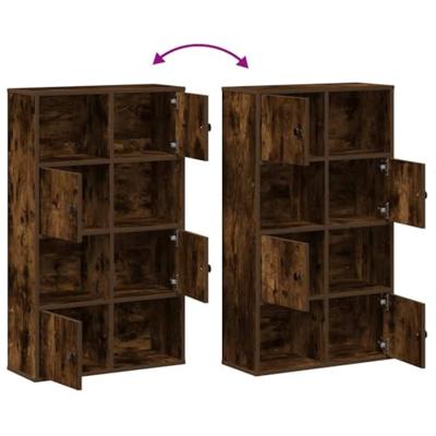 Boekenkast 60x24x101,5 cm bewerkt hout gerookt eikenkleurig