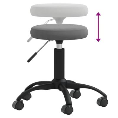 VidaXL Massagekruk fluweel donkergrijs - thumbnail