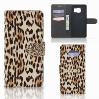 Samsung Galaxy S7 Edge Telefoonhoesje met Pasjes Leopard - thumbnail