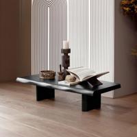 WOOOD Salontafel 'Cali' Mangohout, 120 x 28cm, kleur zwart - thumbnail