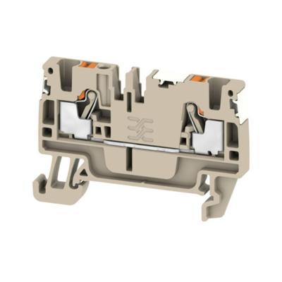 Weidmüller 2674690000 Doorgangsserieklem Push-In-klem, Steekaansluiting Donkerbeige 100 stuk(s)