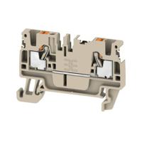 Weidmüller 2674690000 Doorgangsserieklem Push-In-klem, Steekaansluiting Donkerbeige 100 stuk(s) - thumbnail