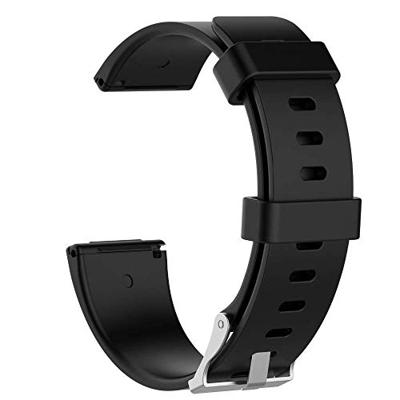 Fitbit Versa 1 / 2 & Lite rubberen sport bandje - Zwart
