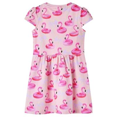Kinderjurk flamingozwembandprint 140 lichtroze - thumbnail