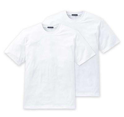 2-pack heren American T-Shirts - Wijd model heren ondershirt katoen - wit en zwart - S - S - S