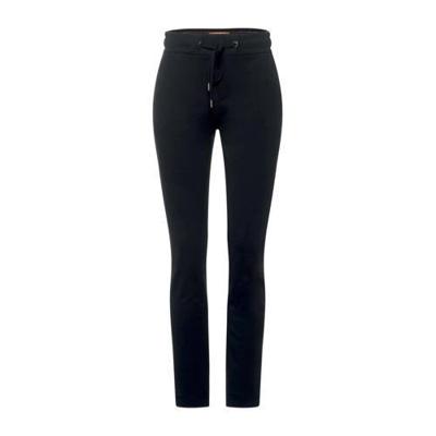 Street One slim fit joggingbroek Bonny donkerblauw