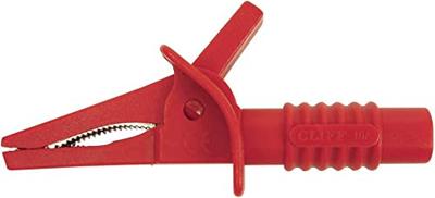 Cliff CRC/01 Veiligheids-krokodilklem Steekaansluiting 4 mm CAT II 1000 V, CAT III 600 V Rood