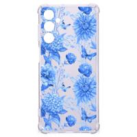 Case voor Samsung Galaxy M54 Flowers Blue - thumbnail