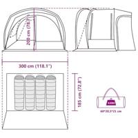 VidaXL Autotent 4-persoons waterdicht blauw - thumbnail