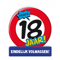 Wenskaart Verkeersbord 18 Jaar - thumbnail