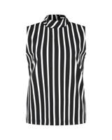 Lady Day Maud L24.380.2943 Tops En Singlets Black/wool White Stripe - thumbnail