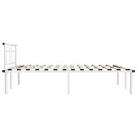 Bedframe metaal wit 140x200 cm - thumbnail