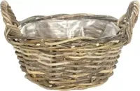 Van der Leeden Rotan grote plantenmand 35x15cm - thumbnail