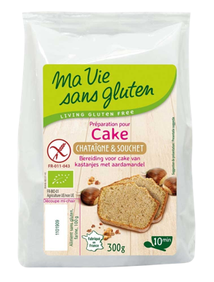 Ma Vie Sans Amandel kastanje cakemix glutenvrij bio 300 Gram