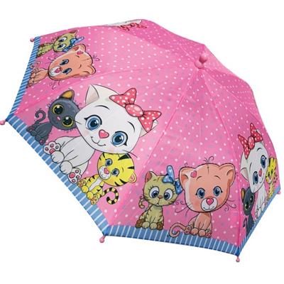 TOM kinderparaplu Kitten meisjes 38 cm polyester roze