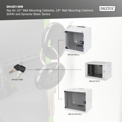 Digitus DN-KEY-WM rack-toebehoren Vergrendelsleutel Digitus DN-KEY-WM rack-toebehoren Vergrendelsleutel