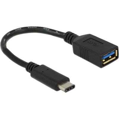 Delock USB 3.2 Gen 1 (USB 3.0) Adapter [1x USB-C stekker - 1x USB 3.2 Gen 1 bus A (USB 3.0)] 65634 15.00 cm