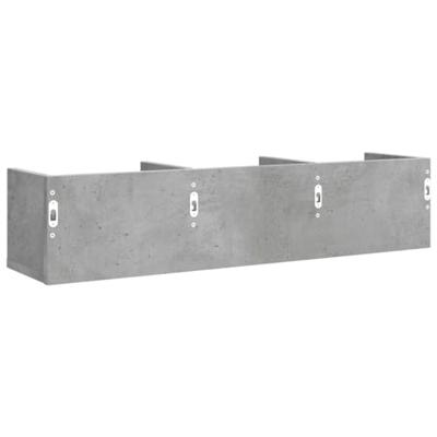 Wandkast 75x18x16,5 cm bewerkt hout betongrijs