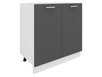 VCM Keukenkast of frontpaneel Esilo (keukenkast, Wit/antraciet, 2 Türen 80) - thumbnail