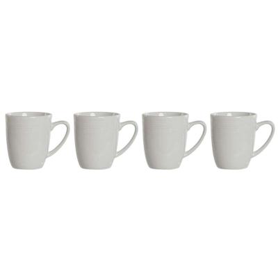 Set van 4 mokken DKD Home Decor Wit Porselein 330 ml 12 x 10 x 9 cm Set van 4 mokken DKD Home Decor Wit Porselein 330 ml 12 x 10 x 9 cm