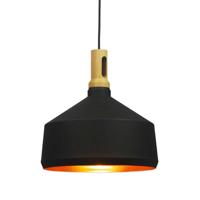 Artdelight Zwart met houten hanglampCornet - HL 1998 ZW - thumbnail