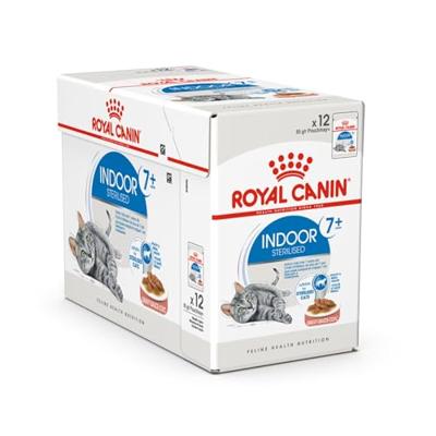 Royal Canin Indoor 7+ Sterilised natvoer kat (in saus) 1 doos (12 x 85 g)