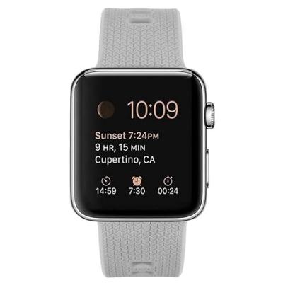 Siliconen bandje met motief - Grijs - Geschikt voor Apple Watch 44mm / 45mm / 46mm / 49mm