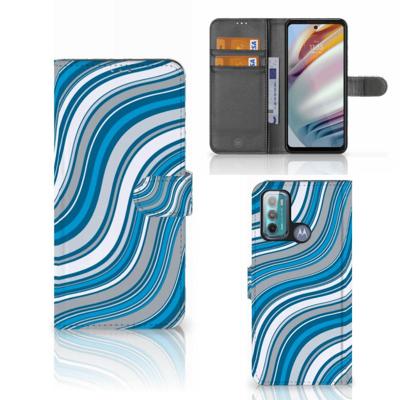 Motorola Moto G60 | Telefoon Hoesje | Waves Blue Motorola Moto G60 | Telefoon Hoesje | Waves Blue