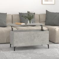 Salontafel 90x44,5x45 cm bewerkt hout betongrijs - thumbnail