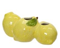 Vaas porselein l10,2b21,8h9 cm geel Decoris - Decoris - thumbnail