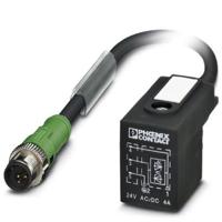 Phoenix Contact 1435292 Sensor/actuator connector, geassembleerd M12 Aantal polen (sensoren): 3 Stekker, recht, Stekker, haaks 0.60 m 1 stuk(s) - thumbnail