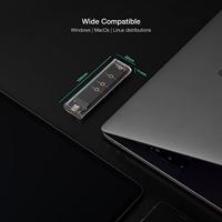 Hard drive hoes TooQ TQE-2200 Transparant USB USB-C - thumbnail